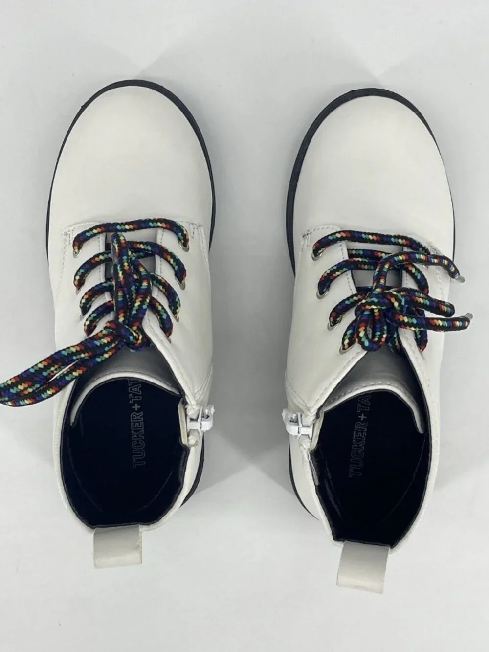 Tucker + Tate Kenna White Ankle Boots Toddler Girls Size 10 M